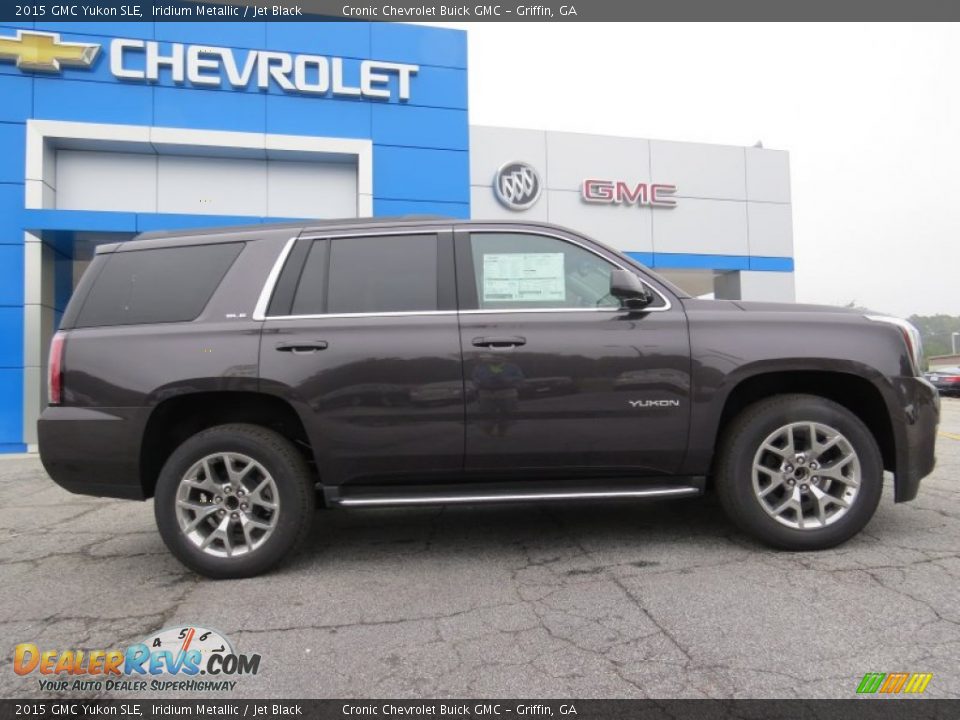 2015 GMC Yukon SLE Iridium Metallic / Jet Black Photo #8