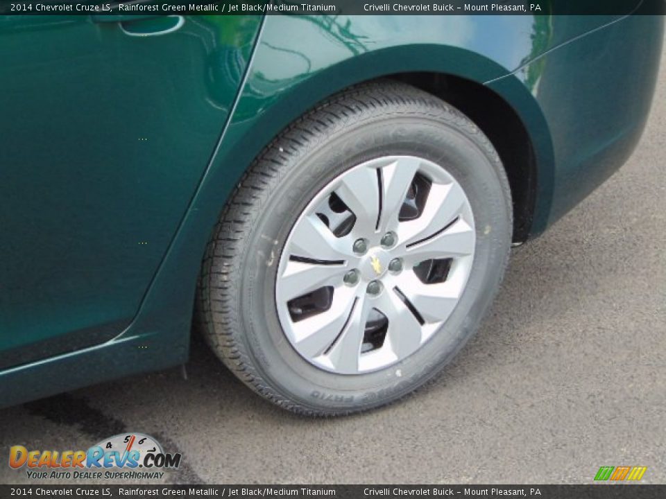 2014 Chevrolet Cruze LS Rainforest Green Metallic / Jet Black/Medium Titanium Photo #3