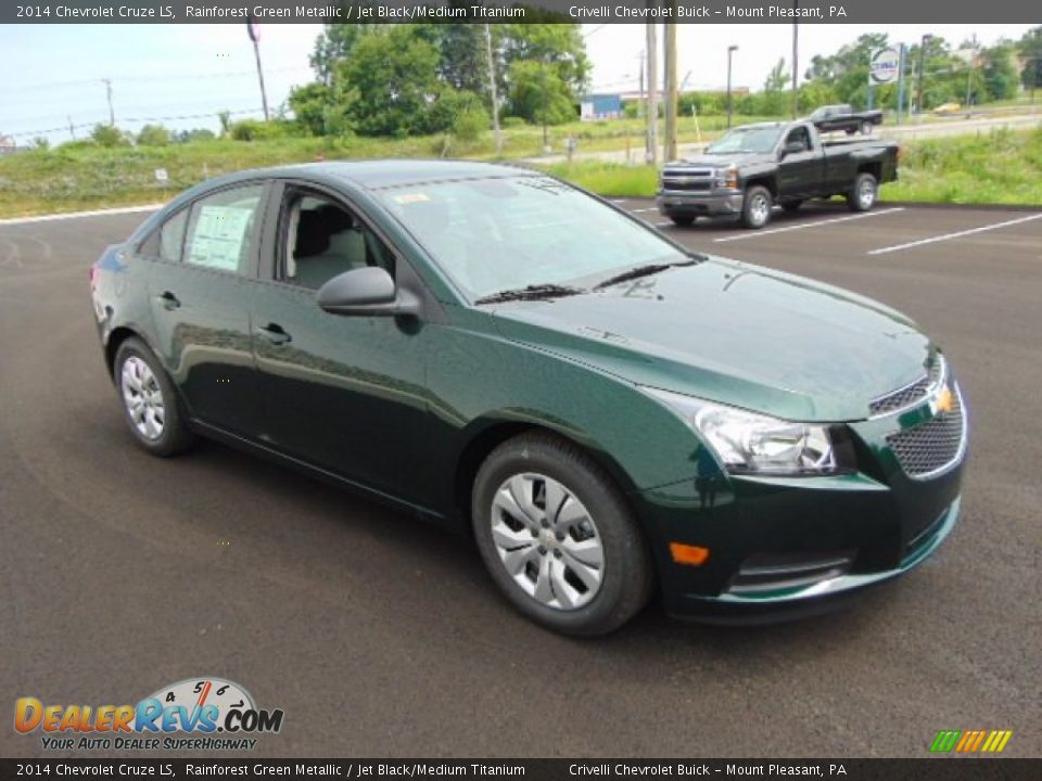 2014 Chevrolet Cruze LS Rainforest Green Metallic / Jet Black/Medium Titanium Photo #5