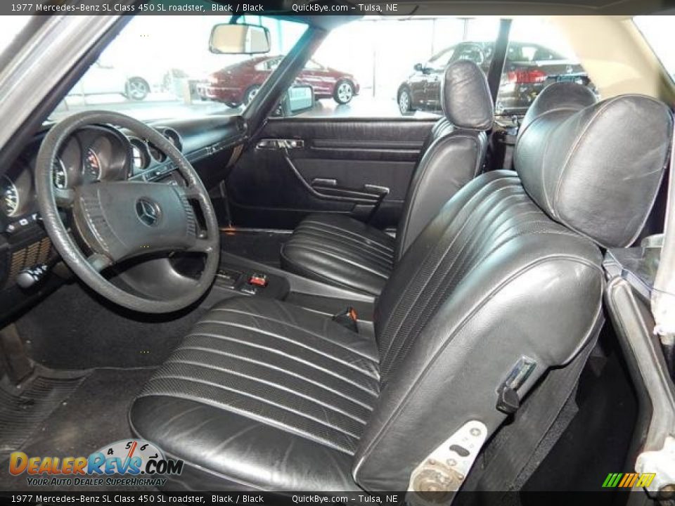 Black Interior - 1977 Mercedes-Benz SL Class 450 SL roadster Photo #9