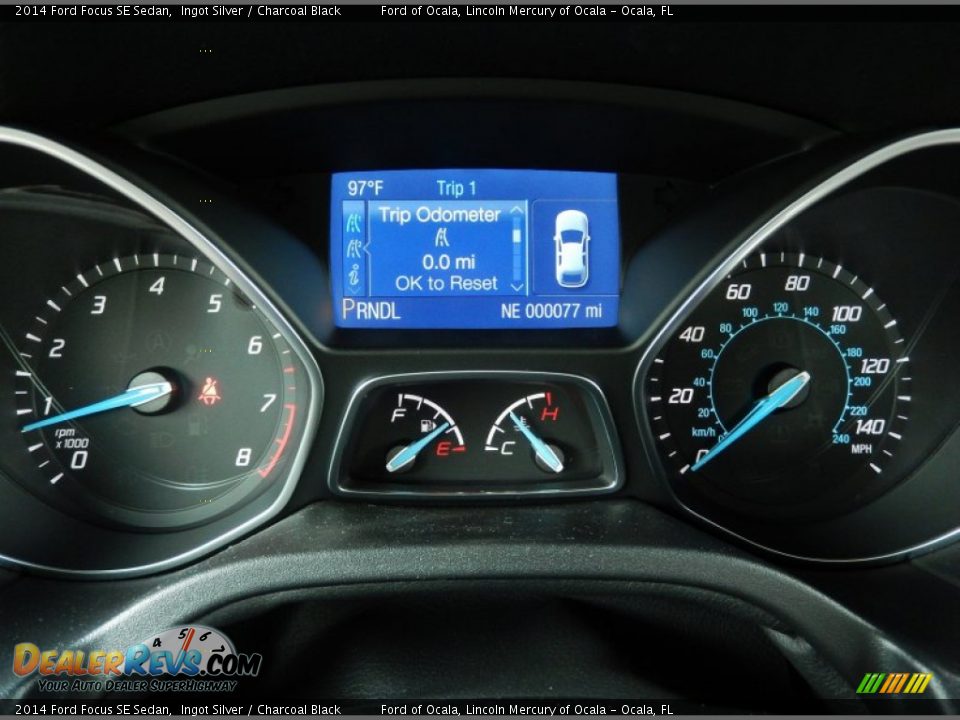 2014 Ford Focus SE Sedan Ingot Silver / Charcoal Black Photo #9