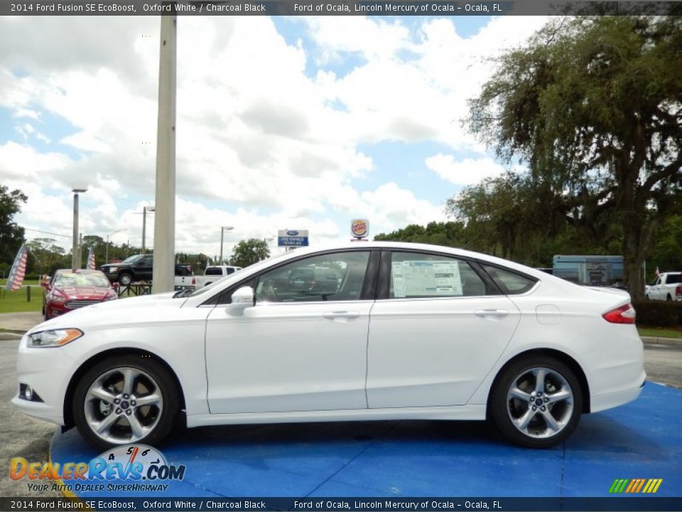 2014 Ford Fusion SE EcoBoost Oxford White / Charcoal Black Photo #2