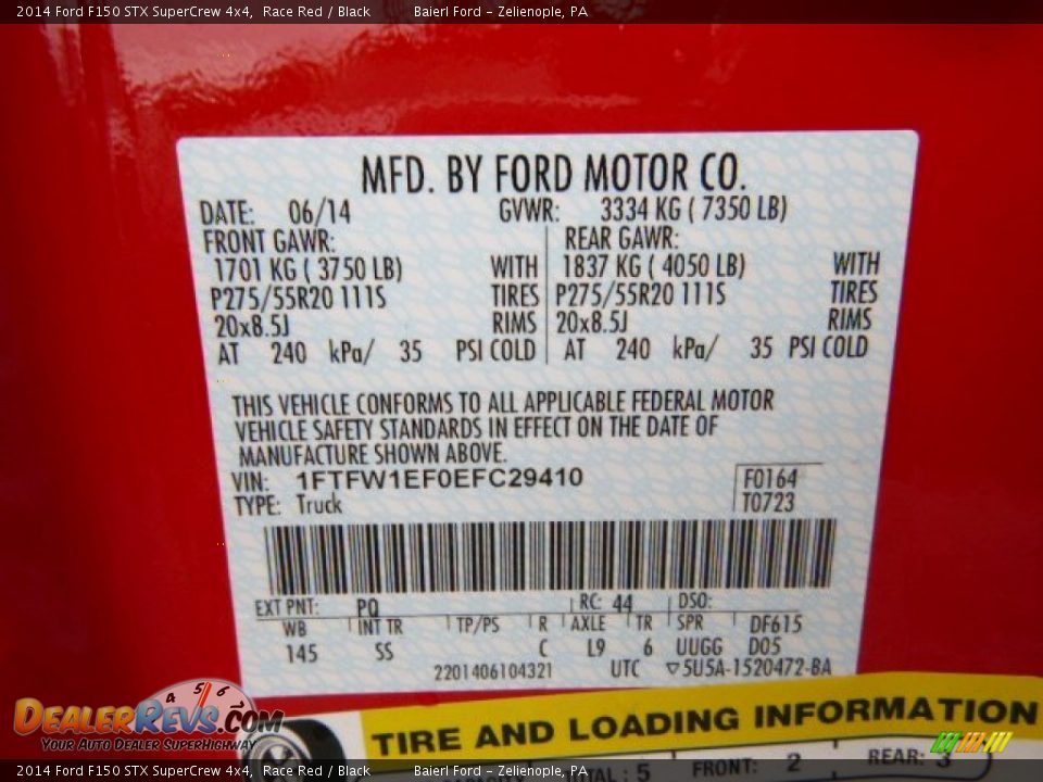 2014 Ford F150 STX SuperCrew 4x4 Race Red / Black Photo #20