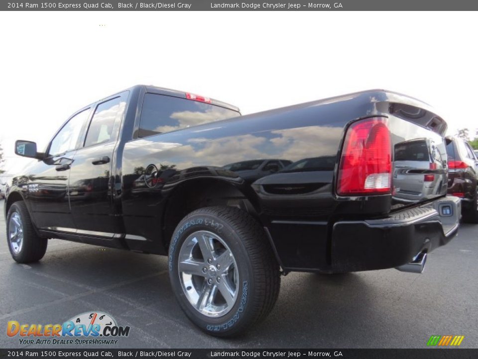 2014 Ram 1500 Express Quad Cab Black / Black/Diesel Gray Photo #2