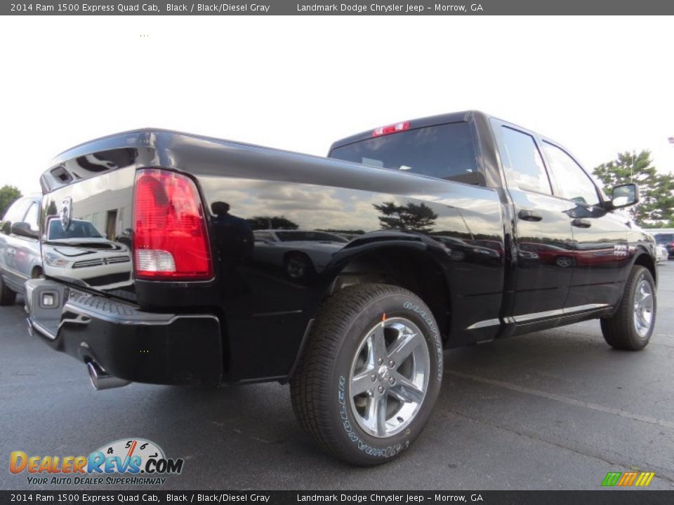2014 Ram 1500 Express Quad Cab Black / Black/Diesel Gray Photo #3