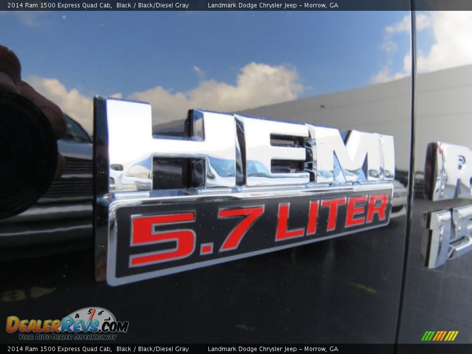 2014 Ram 1500 Express Quad Cab Black / Black/Diesel Gray Photo #6