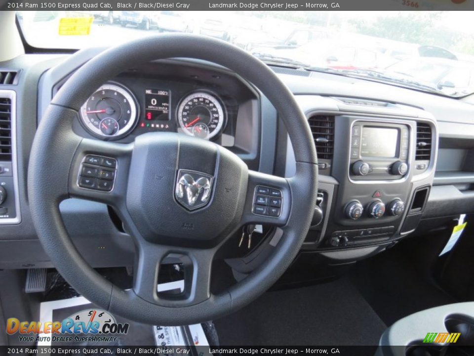 2014 Ram 1500 Express Quad Cab Black / Black/Diesel Gray Photo #8