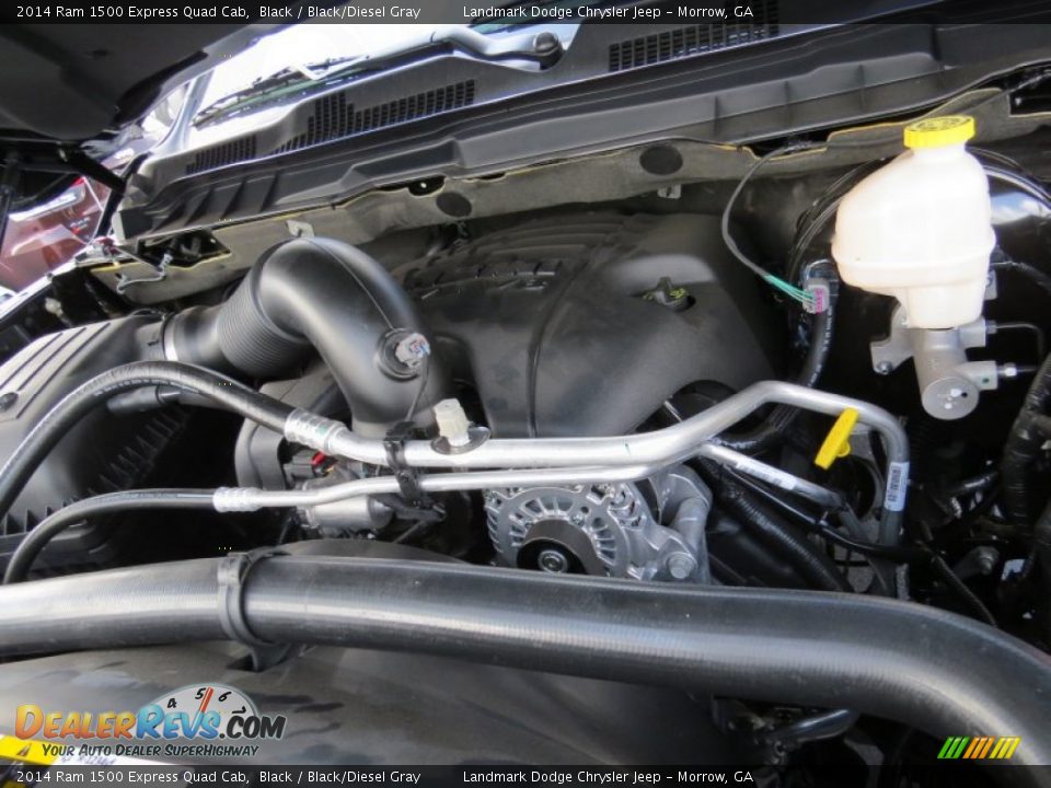 2014 Ram 1500 Express Quad Cab Black / Black/Diesel Gray Photo #9