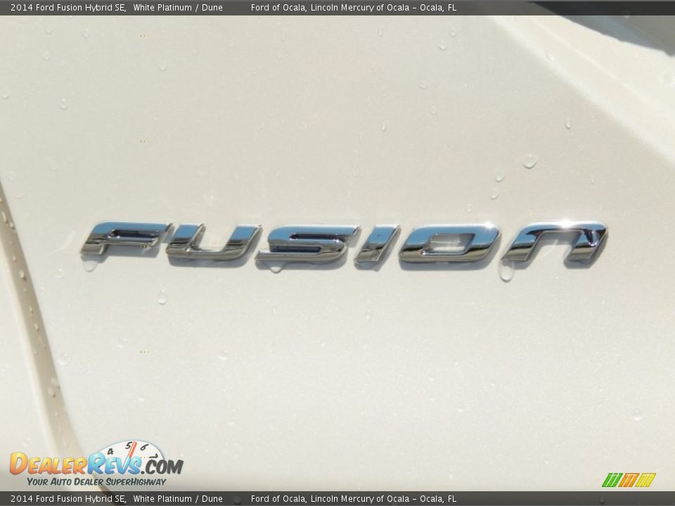 2014 Ford Fusion Hybrid SE White Platinum / Dune Photo #4