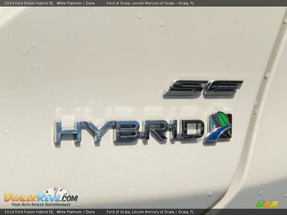 2014 Ford Fusion Hybrid SE White Platinum / Dune Photo #5