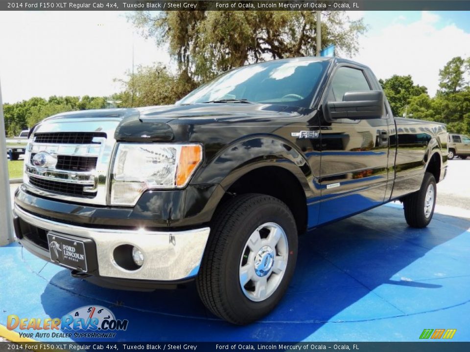 2014 Ford F150 XLT Regular Cab 4x4 Tuxedo Black / Steel Grey Photo #1