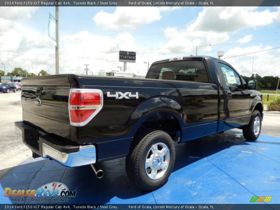 2014 Ford F150 XLT Regular Cab 4x4 Tuxedo Black / Steel Grey Photo #3