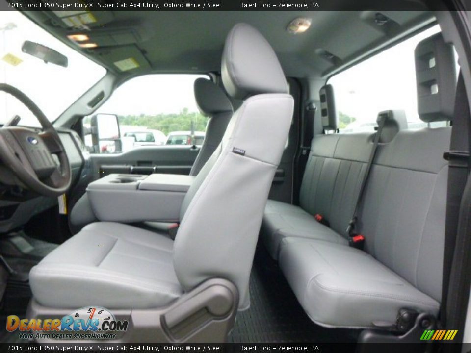 Steel Interior - 2015 Ford F350 Super Duty XL Super Cab 4x4 Utility Photo #14