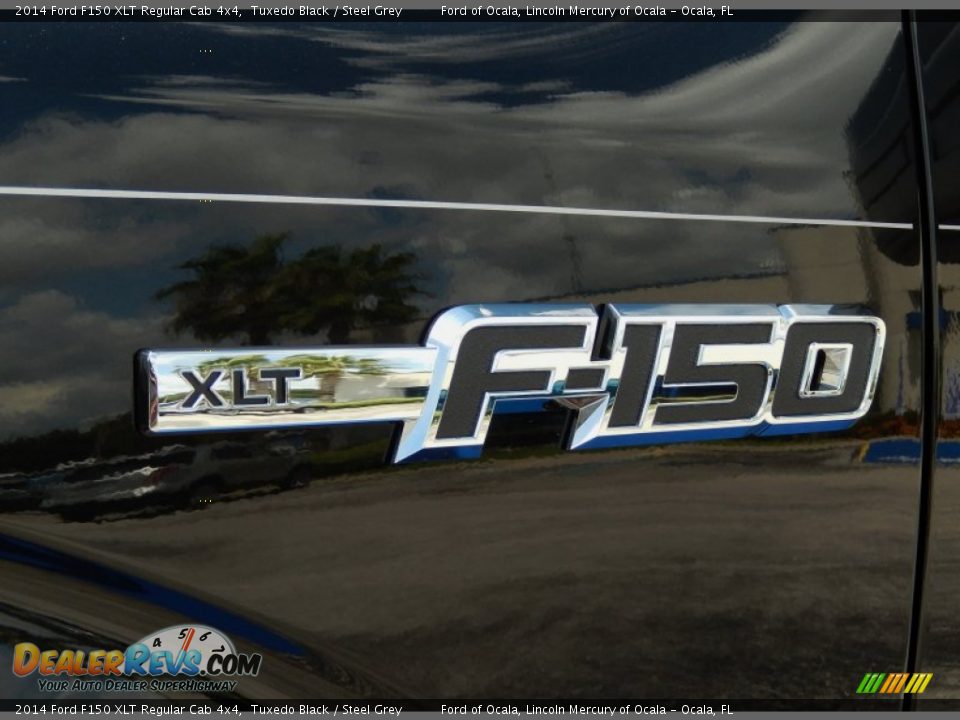 2014 Ford F150 XLT Regular Cab 4x4 Tuxedo Black / Steel Grey Photo #5