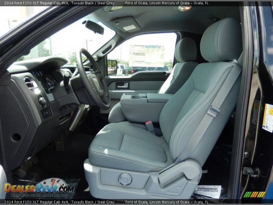2014 Ford F150 XLT Regular Cab 4x4 Tuxedo Black / Steel Grey Photo #6