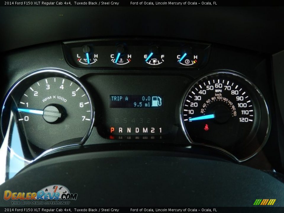 2014 Ford F150 XLT Regular Cab 4x4 Tuxedo Black / Steel Grey Photo #8