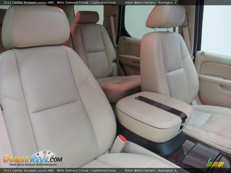2011 Cadillac Escalade Luxury AWD White Diamond Tricoat / Cashmere/Cocoa Photo #26