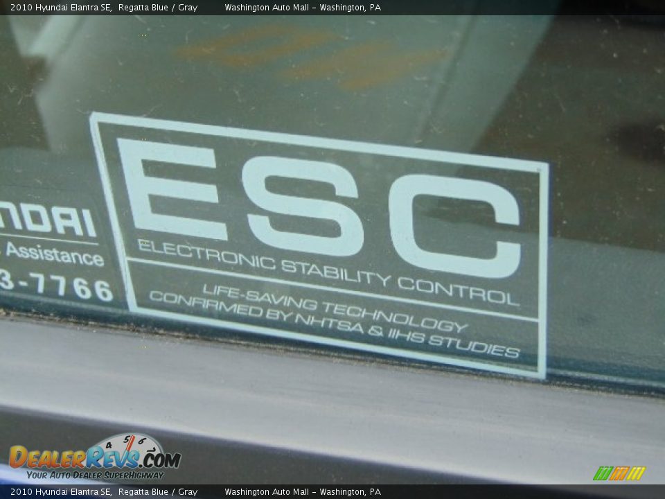 2010 Hyundai Elantra SE Regatta Blue / Gray Photo #6