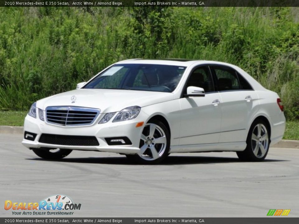 2010 Mercedes-Benz E 350 Sedan Arctic White / Almond Beige Photo #1