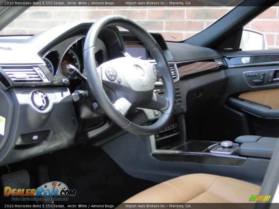 2010 Mercedes-Benz E 350 Sedan Arctic White / Almond Beige Photo #36
