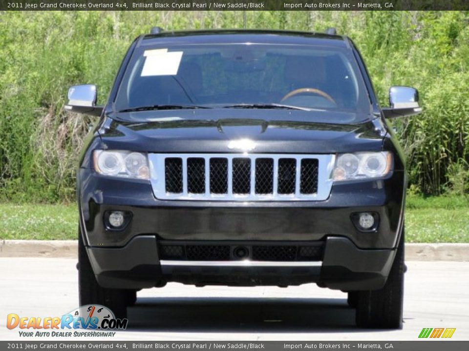 2011 Jeep Grand Cherokee Overland 4x4 Brilliant Black Crystal Pearl / New Saddle/Black Photo #19