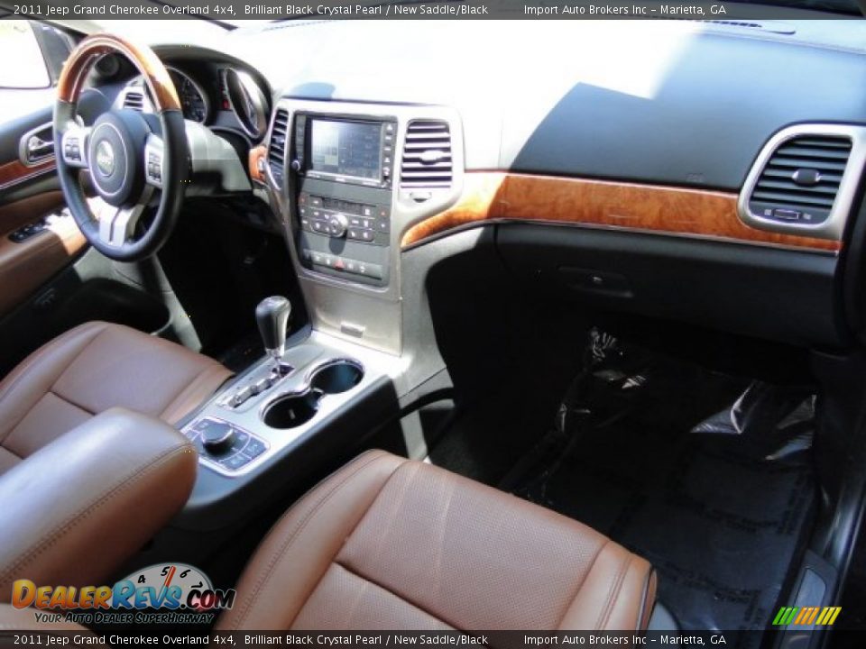2011 Jeep Grand Cherokee Overland 4x4 Brilliant Black Crystal Pearl / New Saddle/Black Photo #31