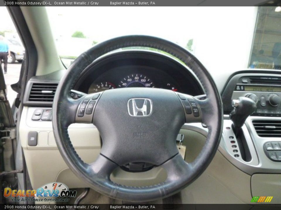 2008 Honda Odyssey EX-L Ocean Mist Metallic / Gray Photo #13