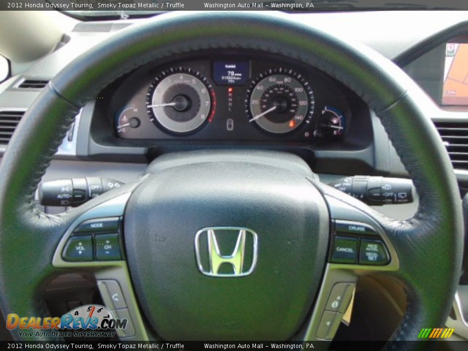 2012 Honda Odyssey Touring Smoky Topaz Metallic / Truffle Photo #15