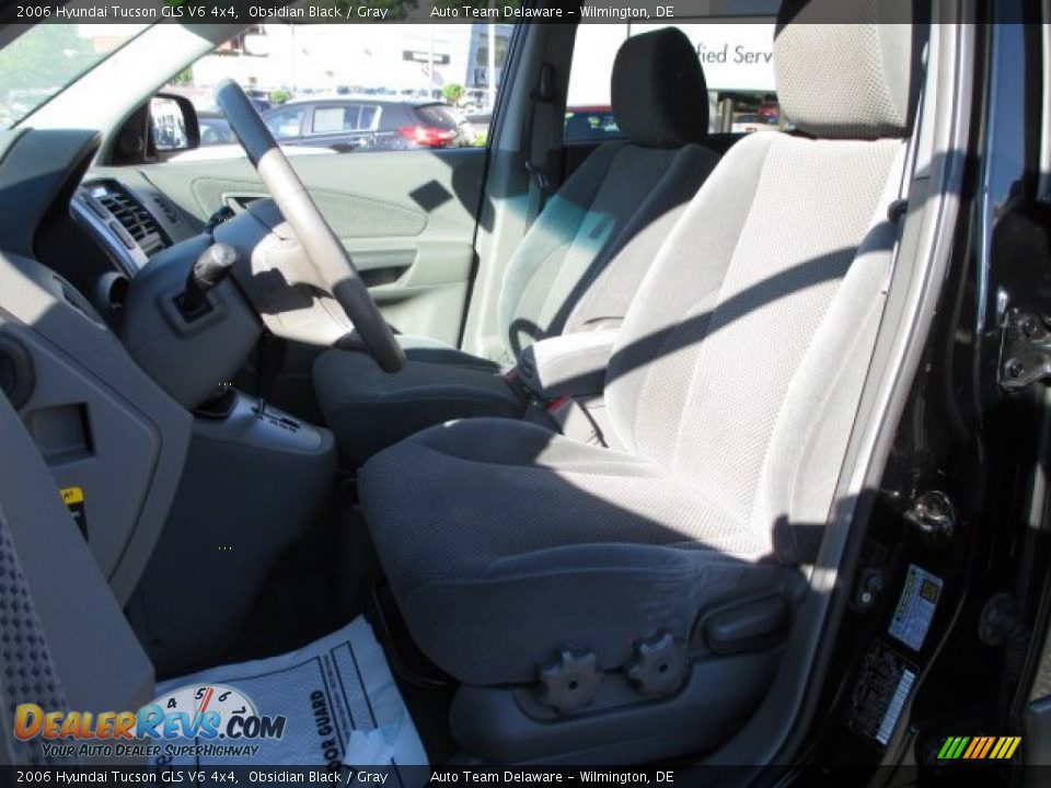 2006 Hyundai Tucson GLS V6 4x4 Obsidian Black / Gray Photo #10