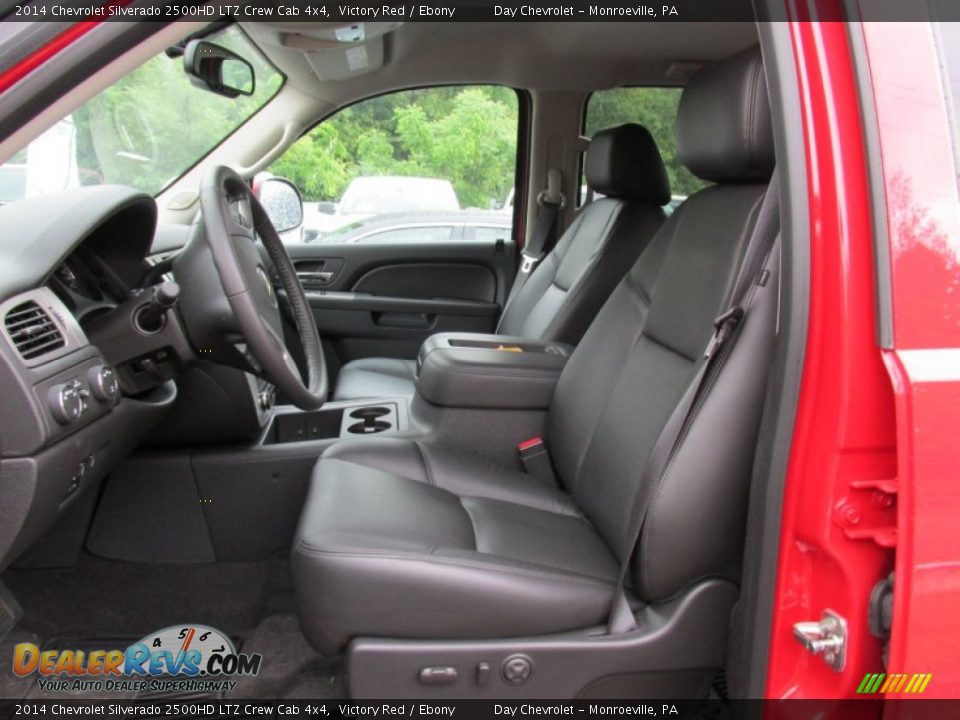Ebony Interior - 2014 Chevrolet Silverado 2500HD LTZ Crew Cab 4x4 Photo #12