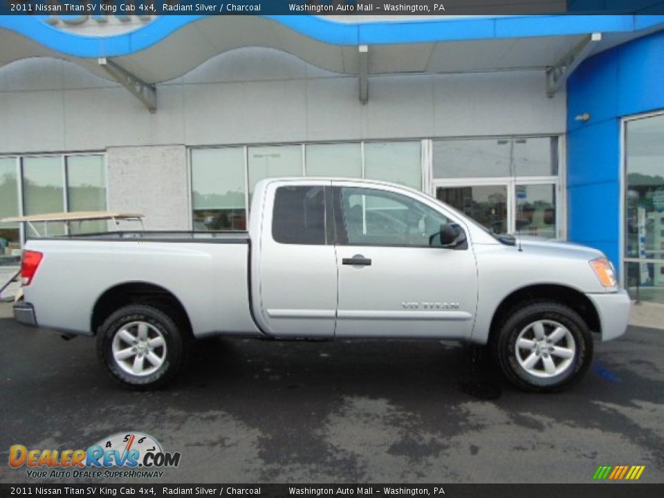 2011 Nissan Titan SV King Cab 4x4 Radiant Silver / Charcoal Photo #2