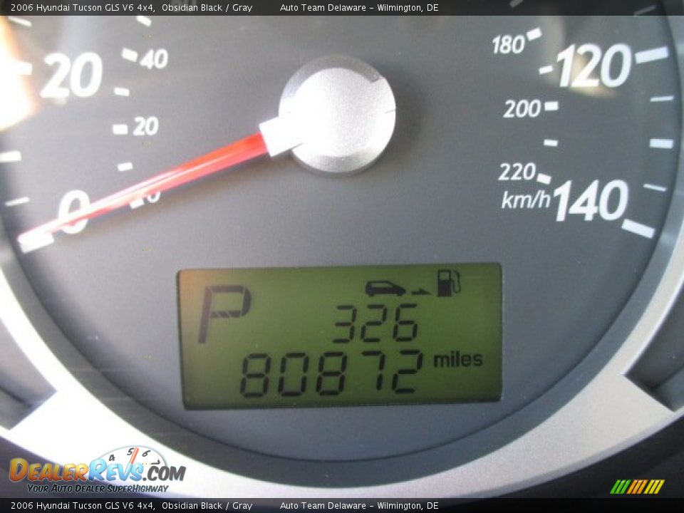 2006 Hyundai Tucson GLS V6 4x4 Obsidian Black / Gray Photo #13