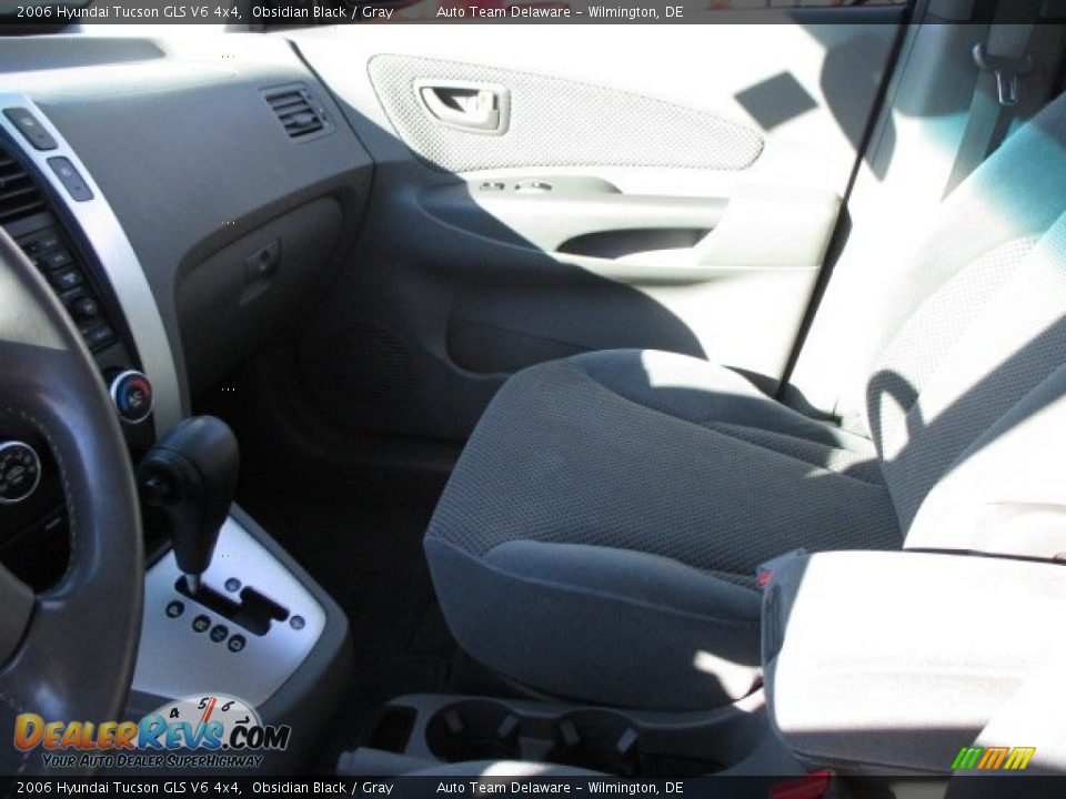 2006 Hyundai Tucson GLS V6 4x4 Obsidian Black / Gray Photo #15
