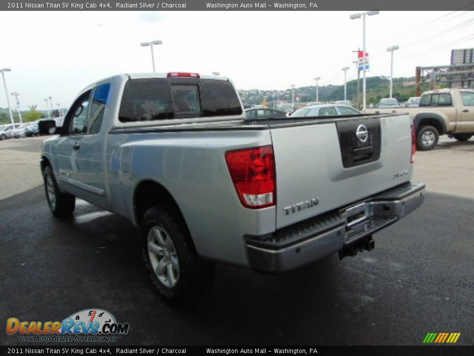 2011 Nissan Titan SV King Cab 4x4 Radiant Silver / Charcoal Photo #6
