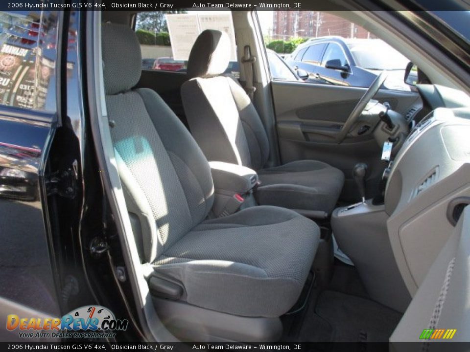 2006 Hyundai Tucson GLS V6 4x4 Obsidian Black / Gray Photo #17