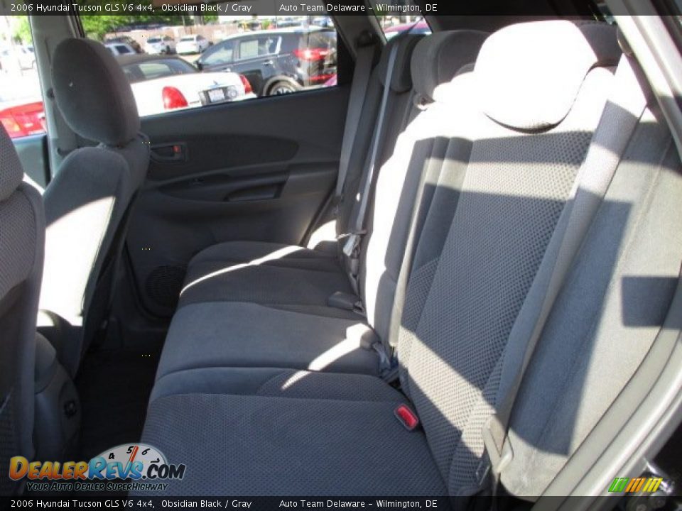 2006 Hyundai Tucson GLS V6 4x4 Obsidian Black / Gray Photo #20