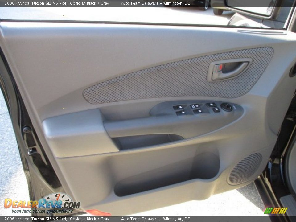 2006 Hyundai Tucson GLS V6 4x4 Obsidian Black / Gray Photo #23