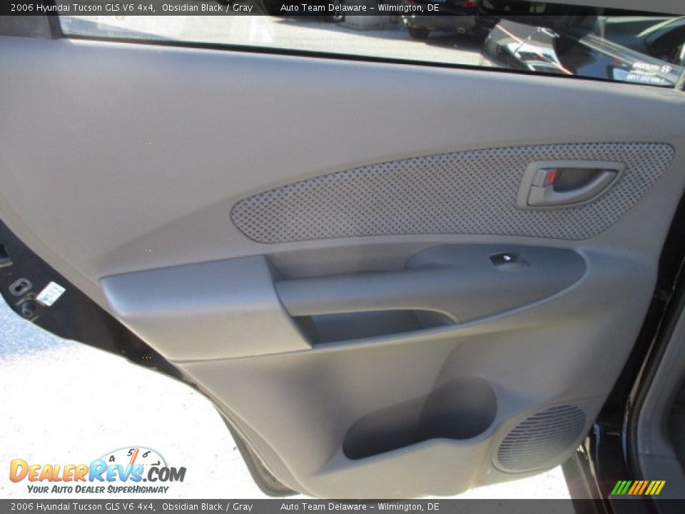 2006 Hyundai Tucson GLS V6 4x4 Obsidian Black / Gray Photo #24