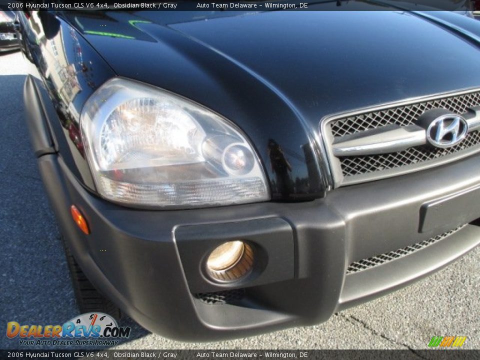 2006 Hyundai Tucson GLS V6 4x4 Obsidian Black / Gray Photo #27