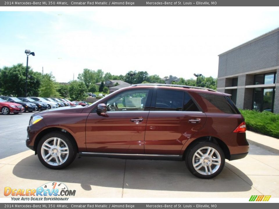 2014 Mercedes-Benz ML 350 4Matic Cinnabar Red Metallic / Almond Beige Photo #4