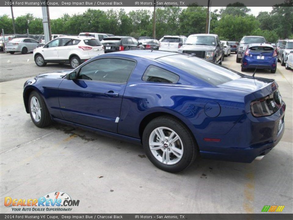 2014 Ford Mustang V6 Coupe Deep Impact Blue / Charcoal Black Photo #5