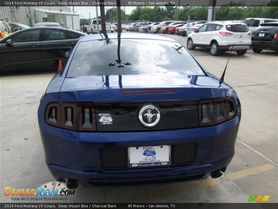 2014 Ford Mustang V6 Coupe Deep Impact Blue / Charcoal Black Photo #6