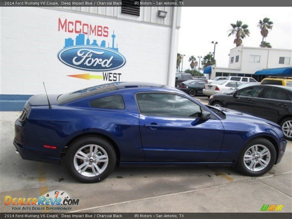 2014 Ford Mustang V6 Coupe Deep Impact Blue / Charcoal Black Photo #8