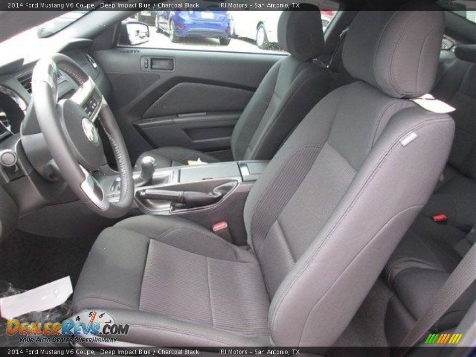 2014 Ford Mustang V6 Coupe Deep Impact Blue / Charcoal Black Photo #11