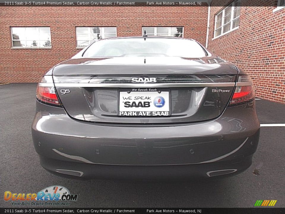 2011 Saab 9-5 Turbo4 Premium Sedan Carbon Grey Metallic / Parchment Photo #4