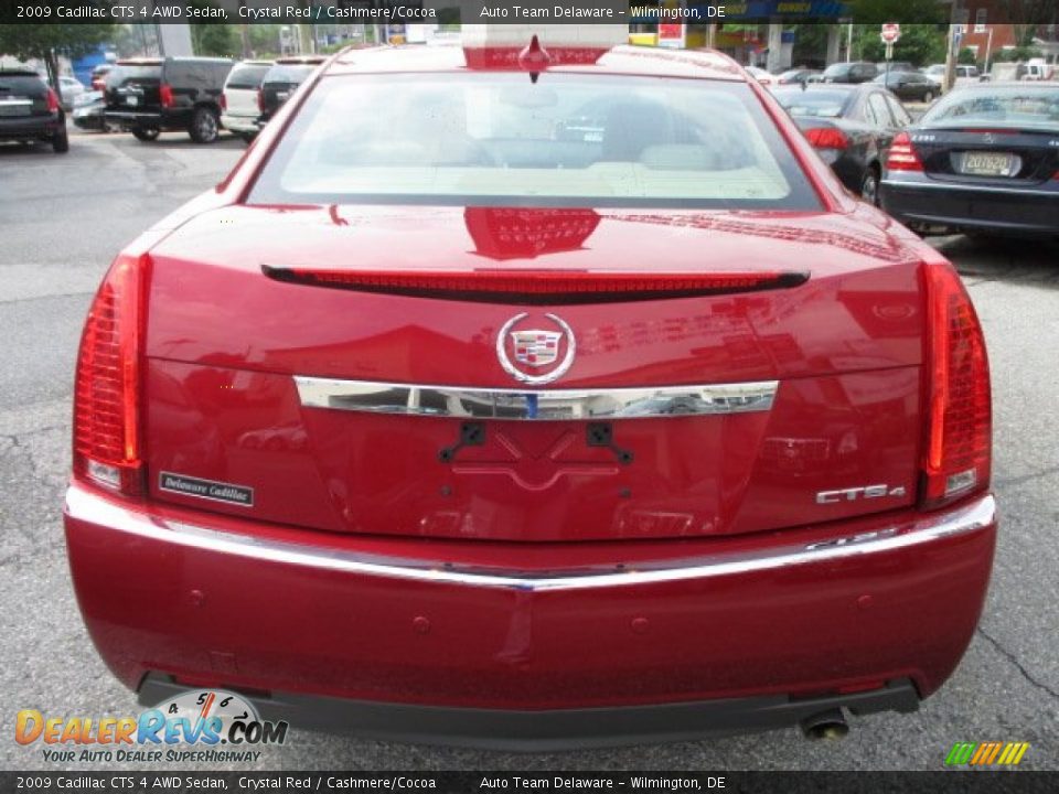 2009 Cadillac CTS 4 AWD Sedan Crystal Red / Cashmere/Cocoa Photo #5