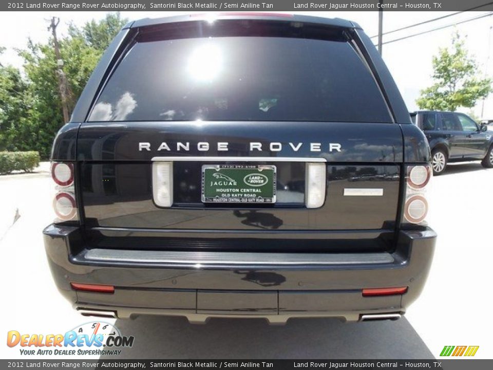 2012 Land Rover Range Rover Autobiography Santorini Black Metallic / Semi Aniline Tan Photo #9