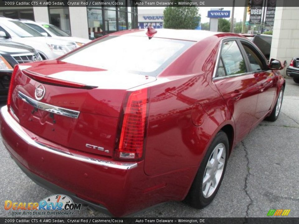 2009 Cadillac CTS 4 AWD Sedan Crystal Red / Cashmere/Cocoa Photo #6