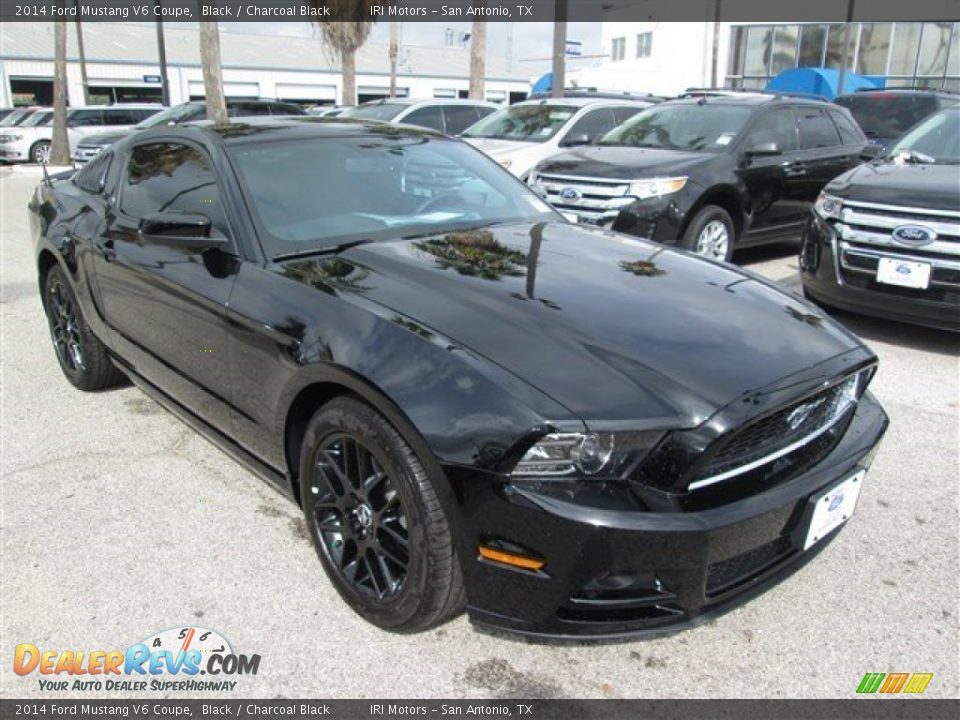 2014 Ford Mustang V6 Coupe Black / Charcoal Black Photo #3