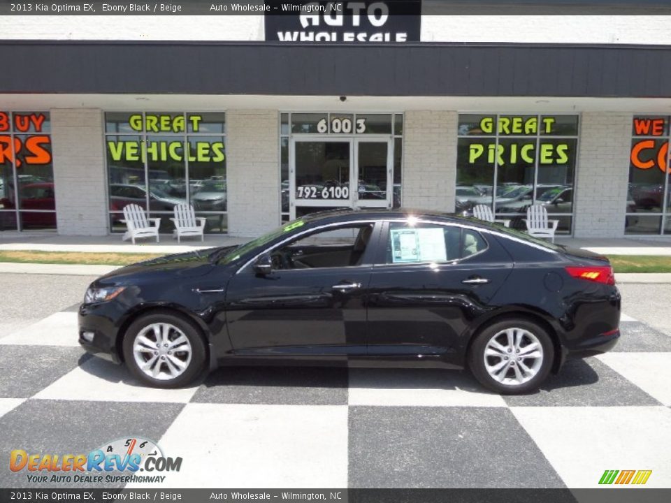2013 Kia Optima EX Ebony Black / Beige Photo #1